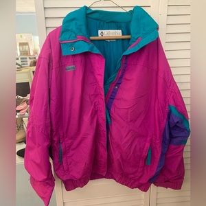 Columbia Winter Ski Jacket Retro Vintage 90s Pink/Purple